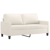 3 Piece Sofa Set with Cushions Cream Faux Leather - 45-Degree Angle
