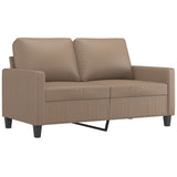 3 Piece Sofa Set with Cushions Cappuccino Faux Leather - Top-Down View