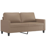 3 Piece Sofa Set with Cushions Cappuccino Faux Leather