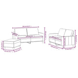 3 Piece Sofa Set with Cushions Cappuccino Faux Leather