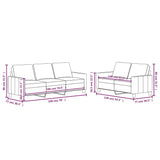 2 Piece Sofa Set with Cushions Cream Faux Leather - Close-Up Angle