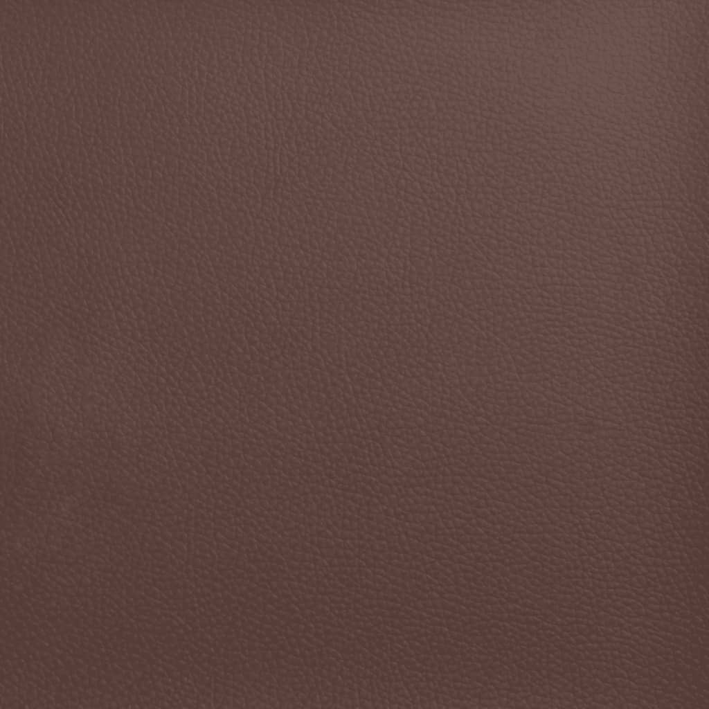 3 Piece Sofa Set with Pillows&Cushions Brown Faux Leather