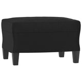 3 Piece Sofa Set with Pillows&Cushions Black Faux Leather - Close-Up Angle