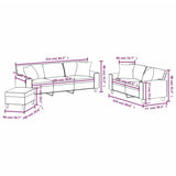 3 Piece Sofa Set with Pillows&Cushions Brown Faux Leather - Extra Image