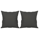 4 Piece Sofa Set with Pillows Dark Grey Microfibre Fabric - Close-Up Angle