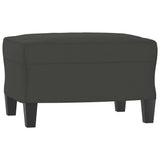 3 Piece Sofa Set with Pillows Dark Grey Microfibre Fabric - Close-Up Angle