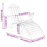 3 Piece Adirondack Garden Lounge Set Solid Wood Acacia