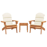 3 Piece Adirondack Garden Lounge Set Solid Wood Acacia - Side View