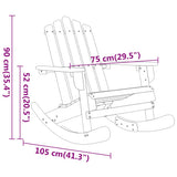 3 Piece Adirondack Garden Lounge Set Solid Wood Acacia