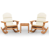 3 Piece Adirondack Garden Lounge Set Solid Wood Acacia - Front View