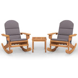 3 Piece Adirondack Garden Lounge Set Solid Wood Acacia - Front View