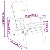 4 Piece Adirondack Garden Lounge Set Solid Wood Acacia - Extra Image