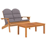4 Piece Adirondack Garden Lounge Set Solid Wood Acacia