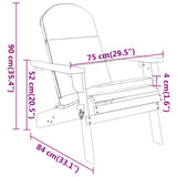 4 Piece Adirondack Garden Lounge Set Solid Wood Acacia - Extra Image
