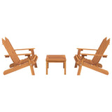 3 Piece Adirondack Garden Lounge Set Solid Wood Acacia - Side View