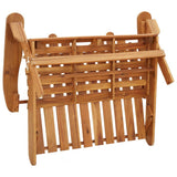 3 Piece Adirondack Garden Lounge Set Solid Wood Acacia - Rear View