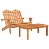 5 Piece Adirondack Garden Lounge Set Solid Wood Acacia - Top-Down View