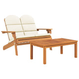 5 Piece Adirondack Garden Lounge Set Solid Wood Acacia - Top-Down View