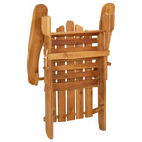 5 Piece Adirondack Garden Lounge Set Solid Wood Acacia - Close-Up Angle