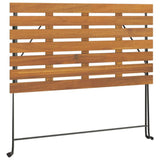 7 Piece Folding Bistro Set Solid Wood Acacia and Steel - Extra Image