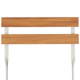 7 Piece Folding Bistro Set Solid Wood Acacia and Steel - Close-Up Angle