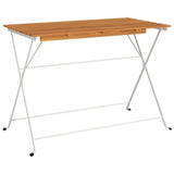 7 Piece Folding Bistro Set Solid Wood Acacia and Steel