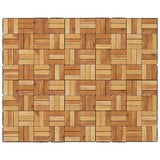 Decking Tiles 20 pcs 30x30 cm Solid Wood Teak - Top-Down View