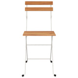 Folding Bistro Chairs 6 pcs Solid Wood Acacia and Steel - Top-Down View