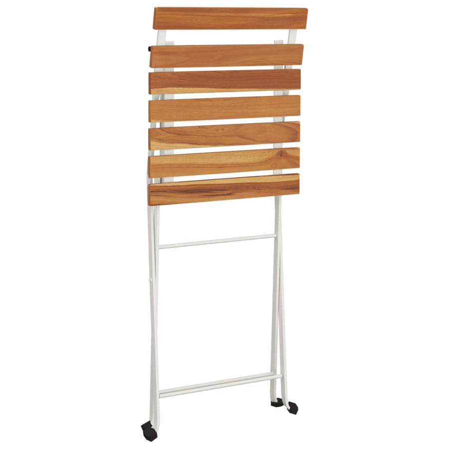 Folding Chairs 6 pcs Solid Wood Acacia and Steel