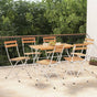 Folding Chairs 6 pcs Solid Wood Acacia and Steel