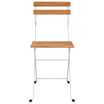 Folding Chairs 8 pcs Solid Wood Acacia and Steel