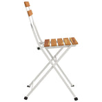 Folding Chairs 8 pcs Solid Wood Acacia and Steel