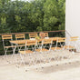Folding Chairs 8 pcs Solid Wood Acacia and Steel