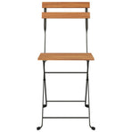 Folding Chairs 8 pcs Solid Wood Teak and Steel