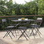 Folding Chairs 6 pcs Black Poly Rattan and Steel
