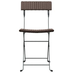 Folding Chairs 6 pcs Brown Poly Rattan and Steel