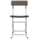 Folding Chairs 8 pcs Brown Poly Rattan and Steel