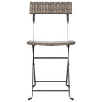 Folding Chairs 6 pcs Grey Poly Rattan and Steel