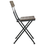Folding Chairs 6 pcs Grey Poly Rattan and Steel