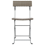 Folding Chairs 8 pcs Grey Poly Rattan and Steel