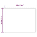 LED Bathroom Mirror 60x80 cm