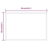 LED Bathroom Mirror 60x90 cm - Close-Up Angle