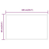 LED Bathroom Mirror 60x100 cm - Close-Up Angle