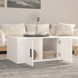 Coffee Table White 80x50x36 cm Engineered Wood - Side View