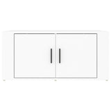 Coffee Table White 80x50x36 cm Engineered Wood - 45-Degree Angle