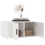 Coffee Table High Gloss White 80x50x36 cm Engineered Wood - Top-Down View