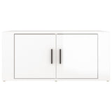 Coffee Table High Gloss White 80x50x36 cm Engineered Wood - 45-Degree Angle