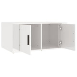 Coffee Table High Gloss White 80x50x36 cm Engineered Wood - Rear View