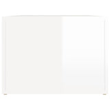 Coffee Table High Gloss White 80x50x36 cm Engineered Wood - Close-Up Angle