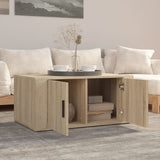 Coffee Table Sonoma Oak 80x50x36 cm Engineered Wood - Side View